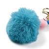 Cute Unicorn PVC & Imitate Rex Rabbit Fur Ball Keychain KEYC-C005-03B-3