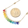 Shell Pearl & Faceted Glass Beads Pendant Necklace for Teen Girl Women X1-NJEW-TA00012-5