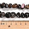 Natural Black Agate Beads Strands G-L595-B02-01-5