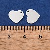 925 Sterling Silver Blank Heart Charms STER-F057-04S-3