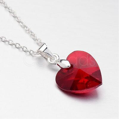 Glass Pendants Necklaces NJEW-JN01691-03-1