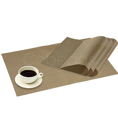 PVC Non-Slip Imitation Rattan Insulation Pad AJEW-TA0015-03C-1