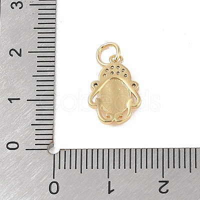 Brass Micro Pave Clear Cubic Zirconia Pendants KK-E111-31J-G-1