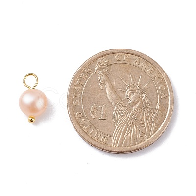 Natural Cultured Freshwater Pearl Charms X-PALLOY-JF01098-02-1