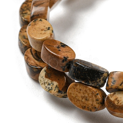 Natural Picture Jasper Beads Strands G-M420-H10-03-1