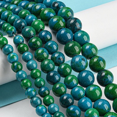 Synthetic Chrysocolla Beads Strands G-L529-B01-6mm-1