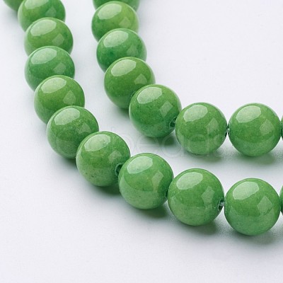 Natural Mashan Jade Round Beads Strands X-G-D263-10mm-XS17-1