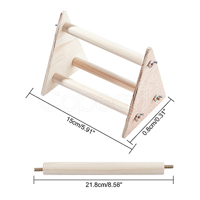 Wooden Parrot Standing frame DIY-WH0190-39-1