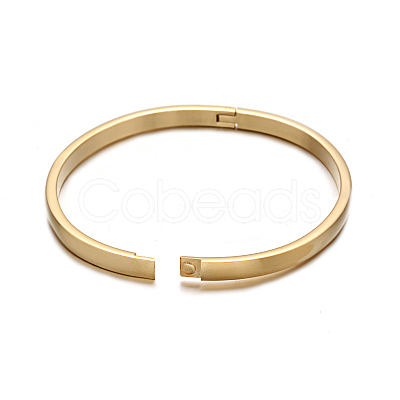 Ion Plating(IP) 304 Stainless Steel Bangles BJEW-E277-42A-G-1