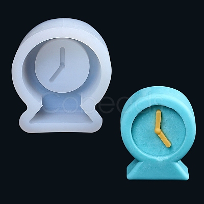 Clock Food Grade Silicone Candle Molds PW-WG25703-01-1