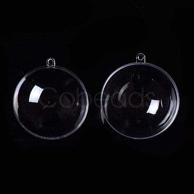 Openable Transparent Plastic Pendants CON-K007-06G-1