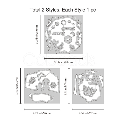 Carbon Steel Cutting Dies Stencils DIY-WH0263-0214-1