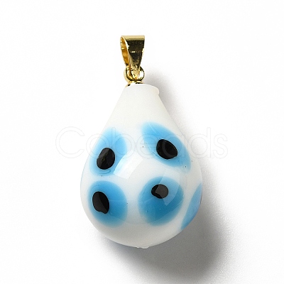 Handmade Evil Eye Lampwork Pendants LAMP-F026-04B-1