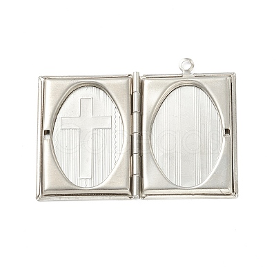 Tarnish Resistant 304 Stainless Steel Diffuser Locket Pendants for Teachers' Day STAS-K236-01P-1