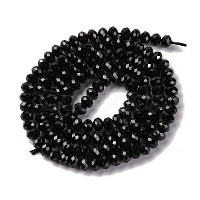 Natural Black Spinel Beads Strands G-E560-Q05-1