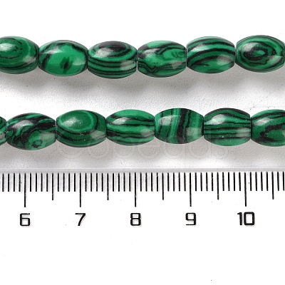 Synthetic Malachite Beads Strands G-I369-B19-01-1