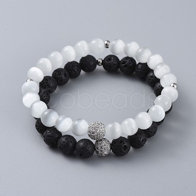 Stretch Bracelet Sets BJEW-JB04513-01-1