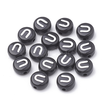 Opaque Acrylic Beads X-SACR-N002-02U-1