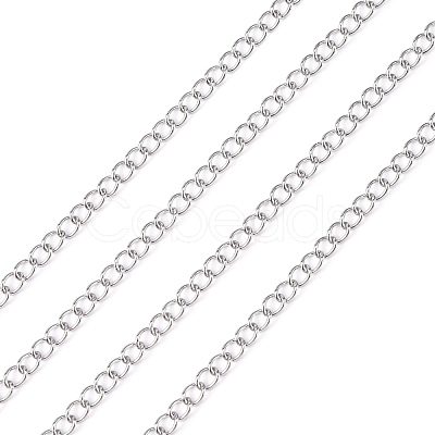 Tarnish Resistant 304 Stainless Steel Curb Chains CHS-F003-17P-C-1