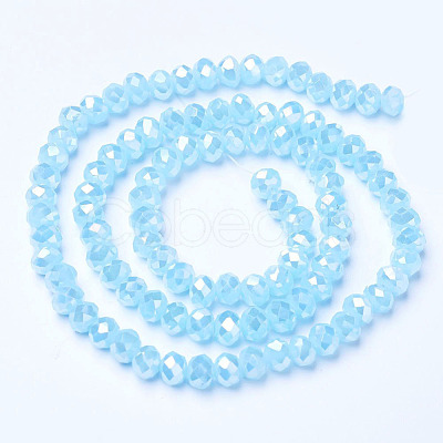 Electroplate Glass Beads Strands EGLA-A034-J10mm-B05-1