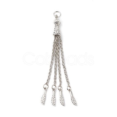 Tibetan Style Alloy Tassel Big Pendants FIND-E037-01AS-1