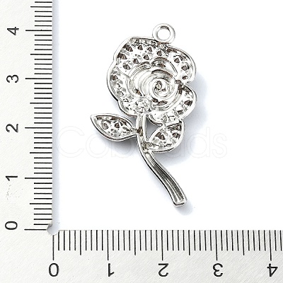 Rack Plating Alloy with Black Rhinestone Pendants FIND-Z051-01P-03-1