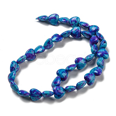 Spray Painted Synthetic Turquoise Beads Strands G-E617-B08-03-1