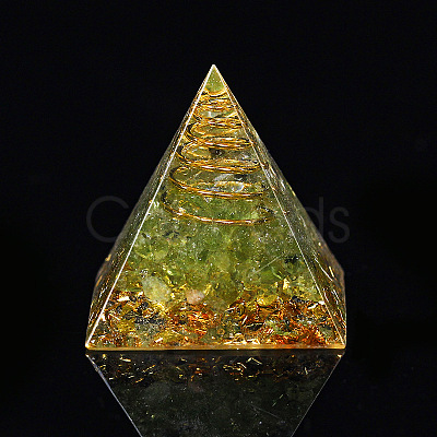 Orgonite Pyramid Resin Display Decorations G-PW0005-05E-1