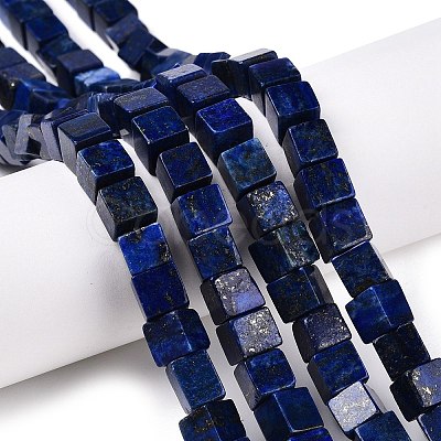 Natural Lapis Lazuli Dyed Beads Strands G-T139-8x8-44-1