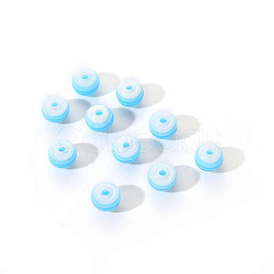 50Pcs Transparent Stripe Resin Beads RESI-YW0001-02E-1