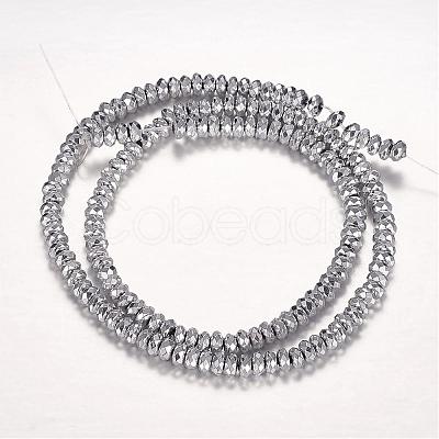 Electroplate Non-magnetic Synthetic Hematite Beads Strands G-P198-02-4x2mm-01-1