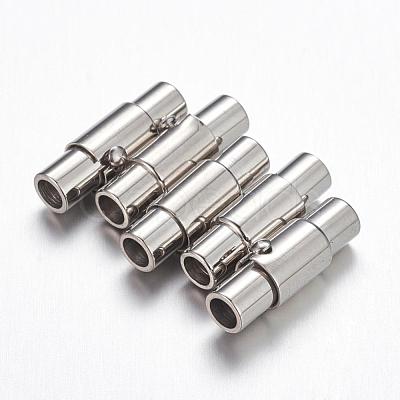 Tarnish Resistant DIY Stainless Steel Locking Tube Magnetic Clasps X-STAS-H019-1-1