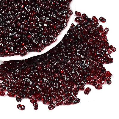 Picasso Spray Painted Glass Seed Beads SEED-T006-04-33-1