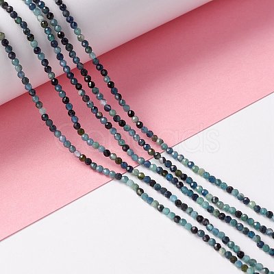 Natural Blue Tourmaline Beads Strands G-A021-04A-1