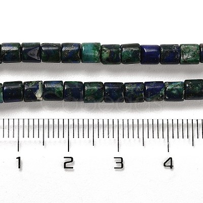 Natural Chrysocolla and Lapis Lazuli Beads Strands G-F765-F06-01-1