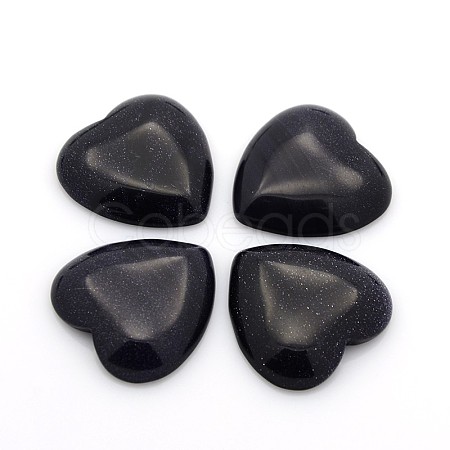 Synthetic Blue Goldstone Cabochons G-P021-06-1