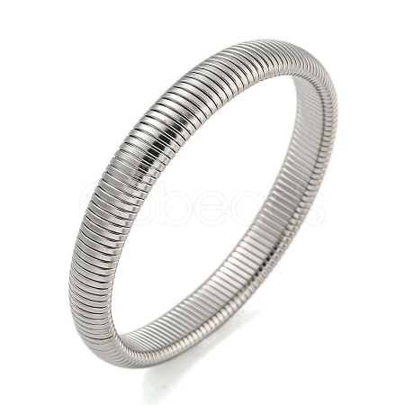 304 Stainless Steel Spring Bangles for Women Men BJEW-U003-02A-P-1