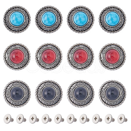 Gorgecraft 21 Sets 3 Colors Alloy Buttons FIND-GF0005-34-1
