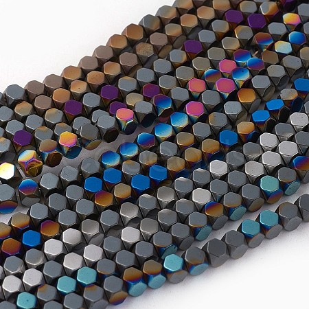 Electroplated Non-magnetic Synthetic Hematite Beads Strands G-P408-K-1