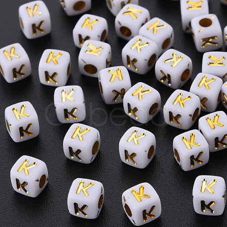 Opaque White Acrylic Beads MACR-Q242-010K-1