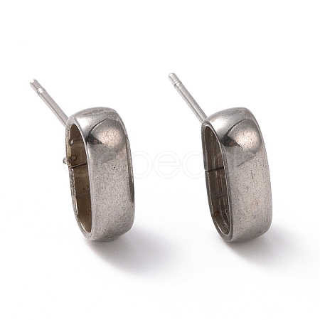 Non-Tarnish 201 Stainless Steel Stud Earring Findings STAS-K241-23P-1