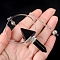 Natural Obsidian Dowsing Pendulum Big Pendants, Undyed, with Platinum Plated Meatl Findings, Cone Charm, 320mm