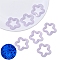 Luminous Acrylic Pendant, Glow in the Dark, Star Charm, Lilac, 30x30mm, Hole: 2mm, 10pcs/bag