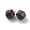 Opaque Resin Polyhedral Dice Pendants, 20 Sided Dice Charm, with Platinum Tone Iron Loops, Black, 27x20x20mm, Hole: 2mm