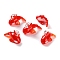 Handmade Lampwork Pendants, Fish Charms, FireBrick, 16.5x38x11.5mm, Hole: 2.5mm