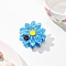 Flower Cellulose Acetate Claw Hair Clips, Hair Accessories for Women & Girls, Deep Sky Blue, 61x57x53mm