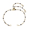 304 Stainless Steel Enamel Dapped Chains Slider Bracelets Making, Black, 10.24~10.63 inch(26~27cm), Hole: 2.8mm