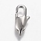 Tarnish Resistant 316 Surgical Stainless Steel Lobster Claw Clasps, Manual Polishing, Stainless Steel Color, 15x7x3.5mm, Hole: 2x1.5mm