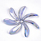 Electroplate Glass Pendants, Petal, Lilac, 26x9x6mm, Hole: 1mm