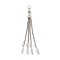 Tibetan Style Alloy Tassel Big Pendants, Feather, Antique Silver, 90x7mm, Hole: 5mm